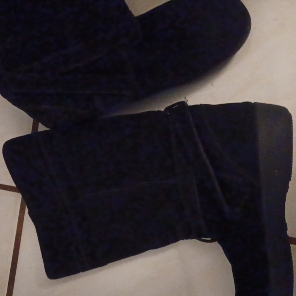 Coach Black Tallulah Suede Sherpa Lined Winter Women Size 8 - Picture 4 of 8